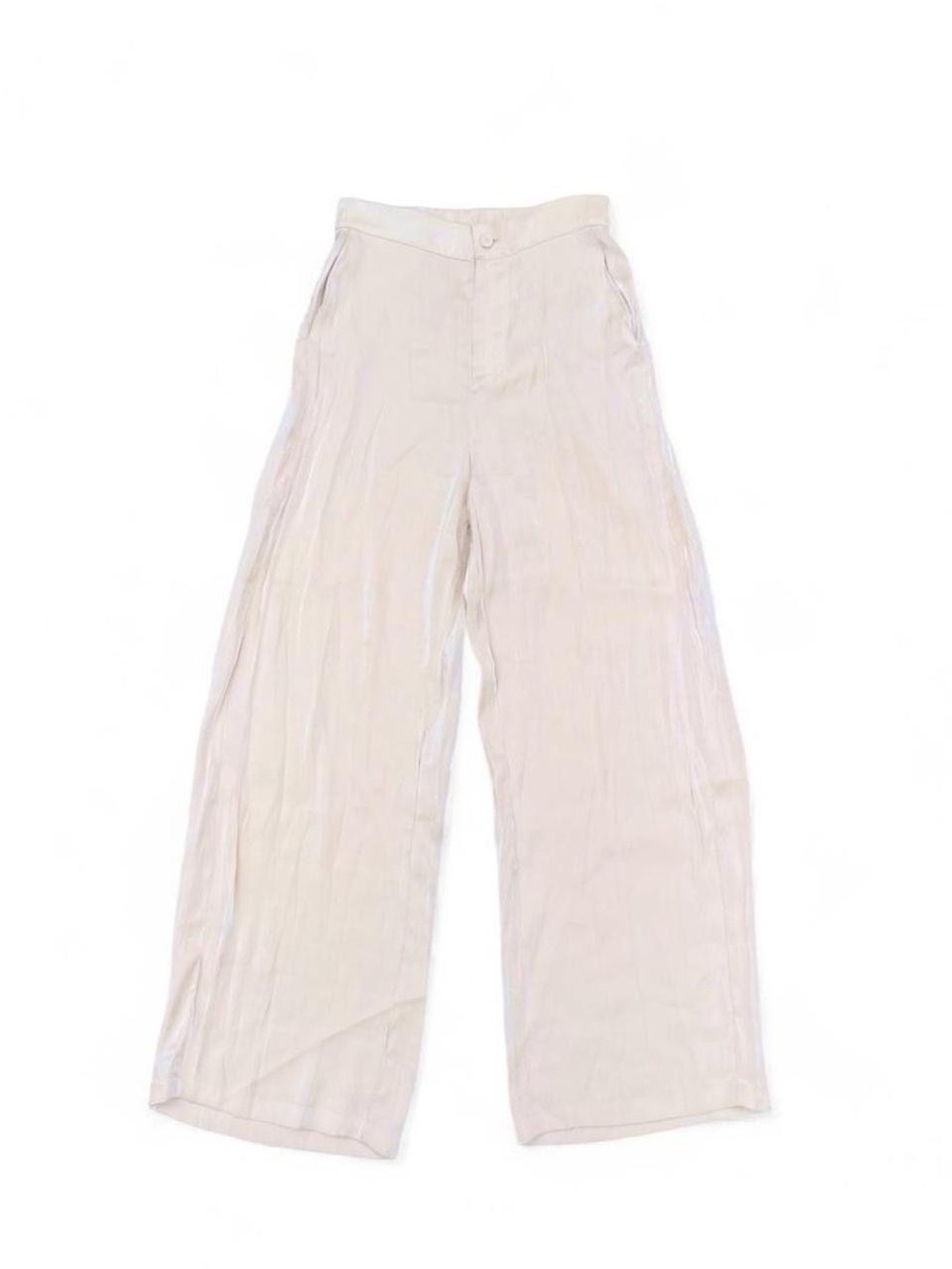 Davi & Dani Ivory Shimmer Wide Leg Palazzo Pants Size S Y2K Fairycore